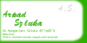 arpad szluka business card